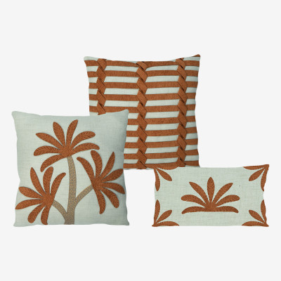 24819 - 2559  - Trio Promocional Macaé - Marfim | Terracota Capa (sem enchimento)
